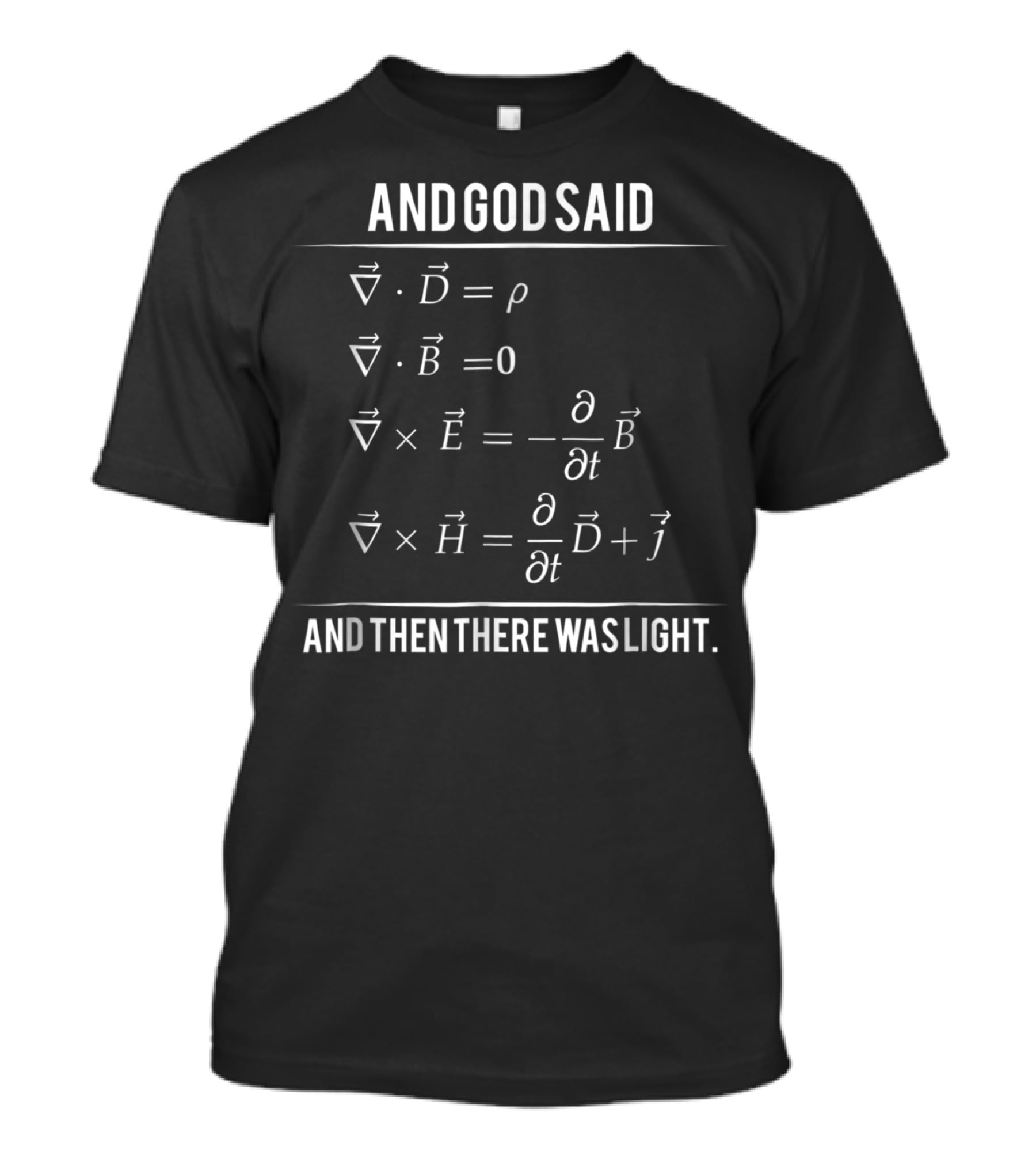 And God Said Maxwell Equations And Then There Was Light T-Shirt