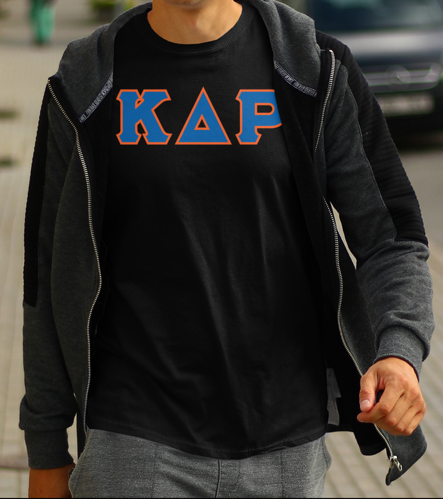 Kappa Delta Rho Greek Letters Blue And Orange T-Shirt