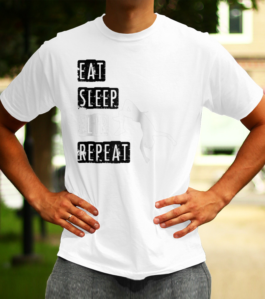 Gymnastics Eat Sleep Flip Repeat Gymnast T-Shirt