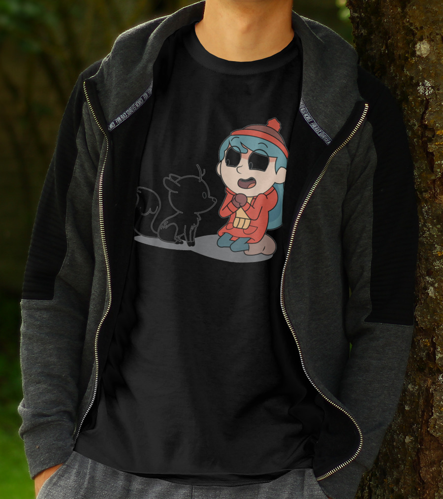 Hilda And Twig Sitting Joyfully In Winter Wear T-Shirt