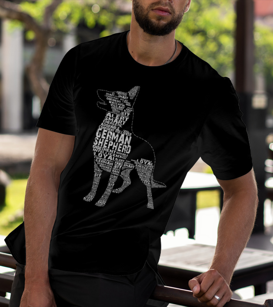 I Love My German Shepherd Dog Mom Alert Smart Loyal Obedient Energetic Confident T-Shirt