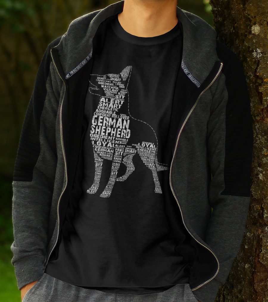 I Love My German Shepherd Dog Mom Alert Smart Loyal Obedient Energetic Confident T-Shirt