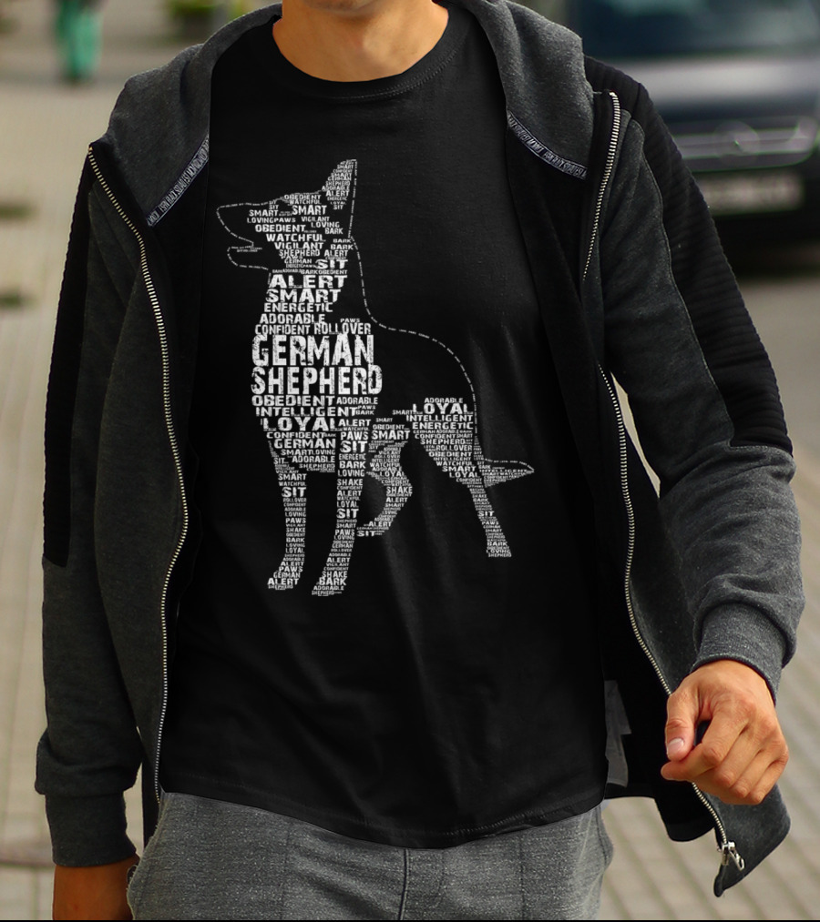 I Love My German Shepherd Dog Mom Alert Smart Loyal Obedient Energetic Confident T-Shirt