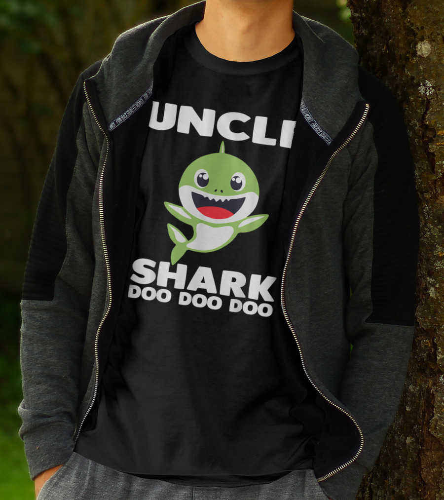 UNCLE SHARK DOO DOO DOO Baby Shark Song Inspired T-Shirt