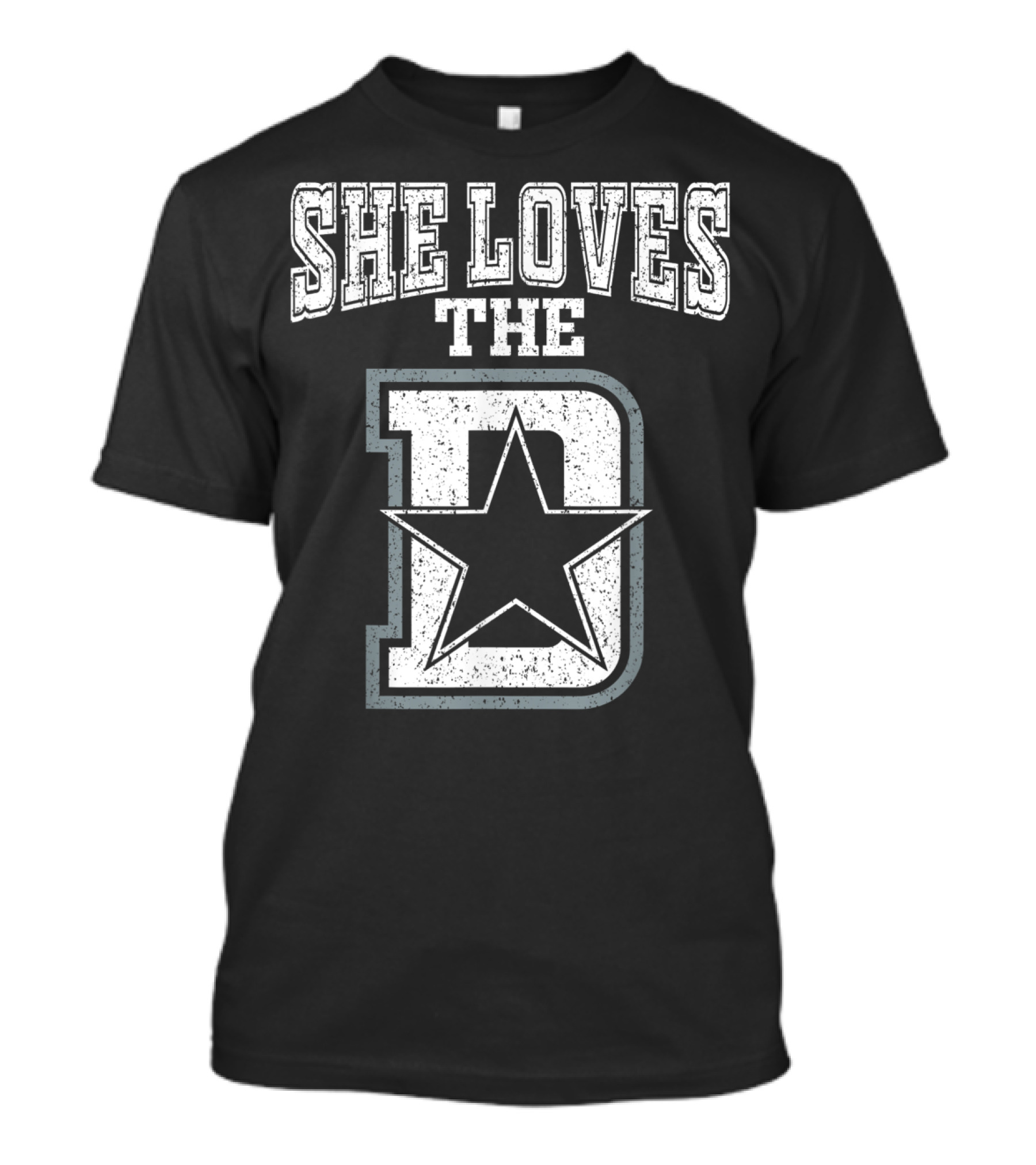 She Loves The D Dallas Texas City Funny 4D Star T-Shirt