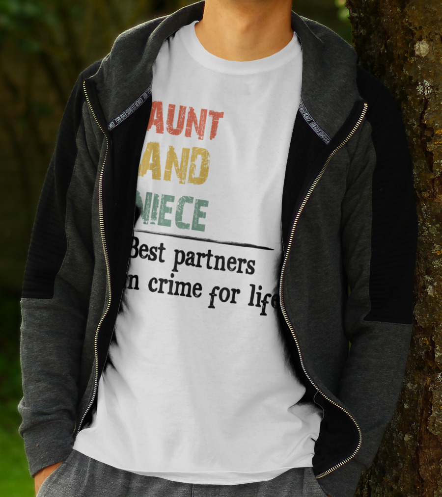 Aunt And Niece Best Partners In Crime For Life Vintage Family T-Shirt