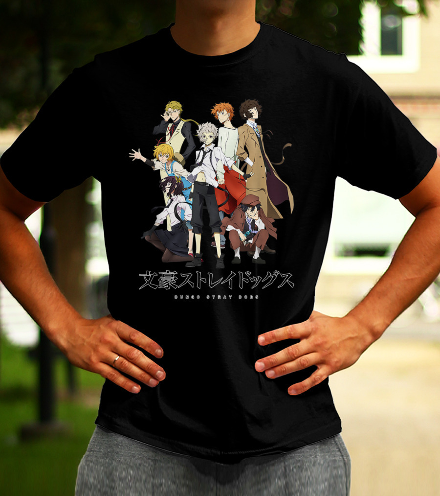 Bungo Stray Dogs Anime Characters Group T-Shirt
