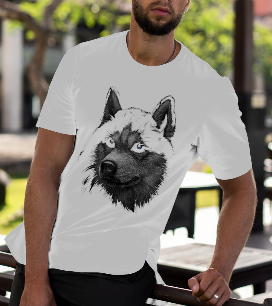 Classic Blue-Eyed Siberian Husky Lover T-Shirt