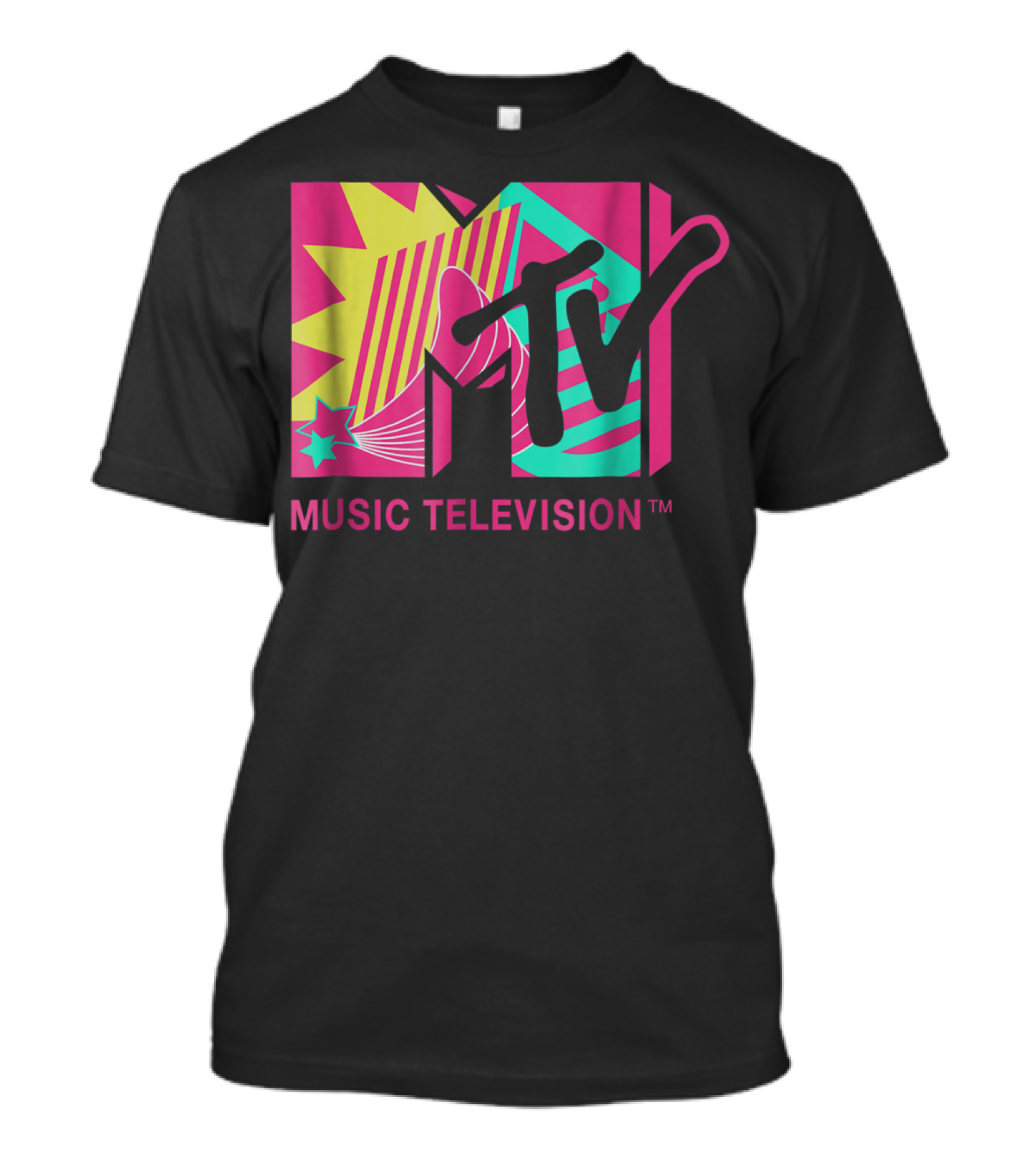MTV Music Television Retro Pink And Teal T-Shirt