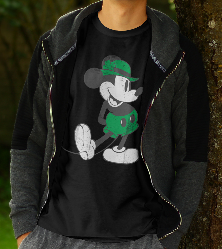 Disney Mickey Mouse Classic Green St. Patrick's Day Edition T-Shirt