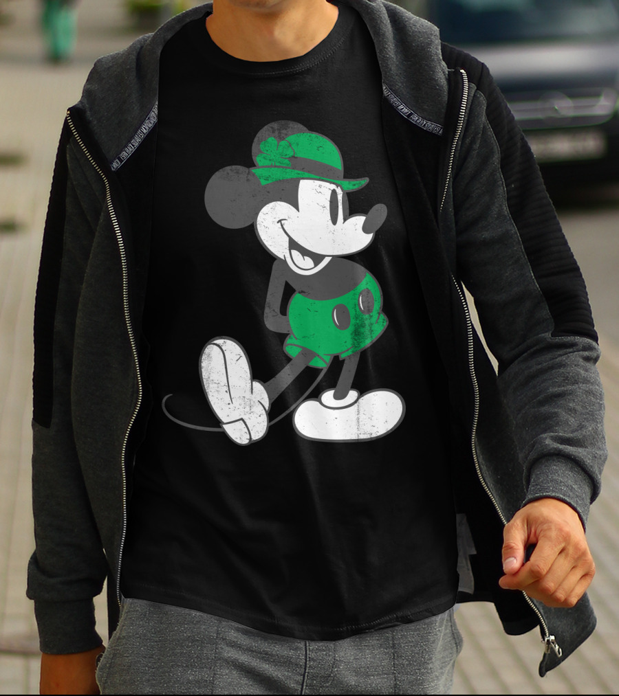 Disney Mickey Mouse Classic Green St. Patrick's Day Edition T-Shirt