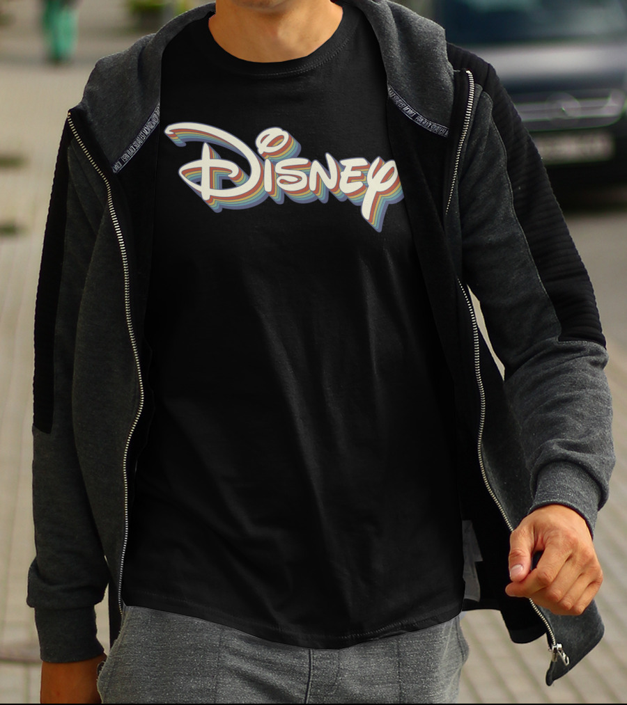 Disney Logo Retro Rainbow T-Shirt