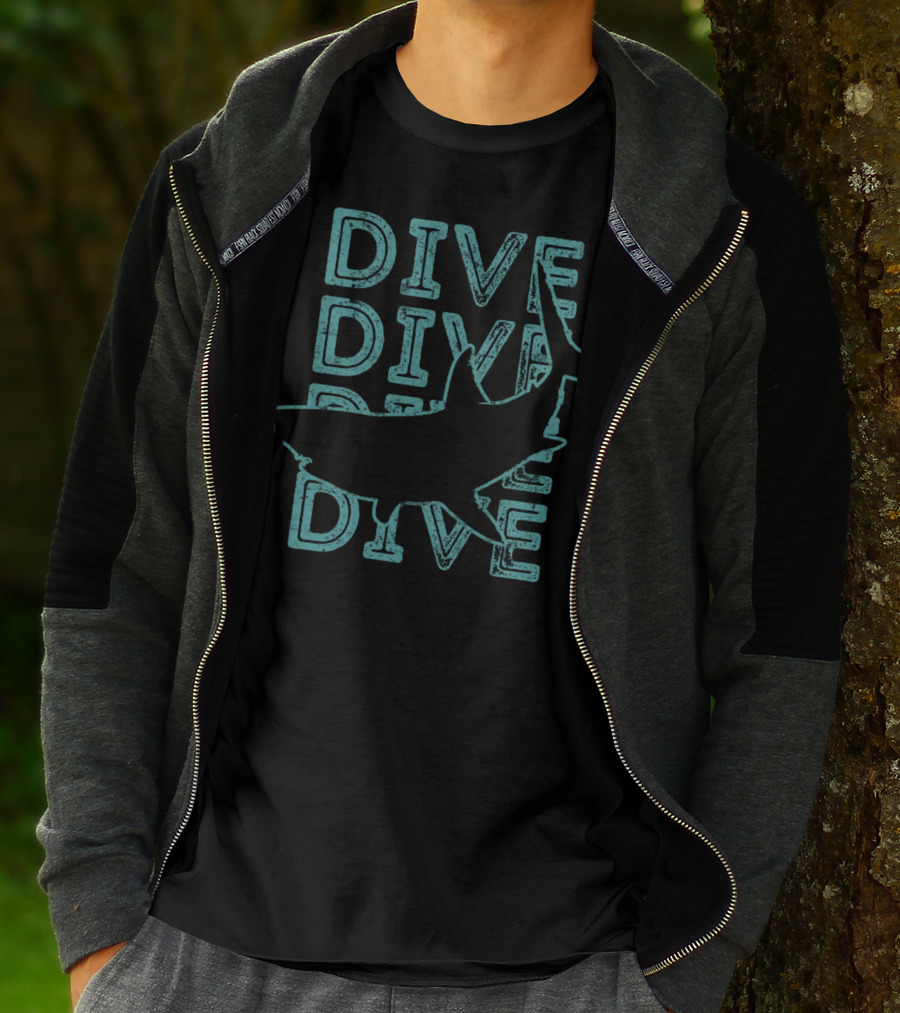 Dive Shark Dive Dive Dive Future Marine Biologist Ocean Life T-Shirt