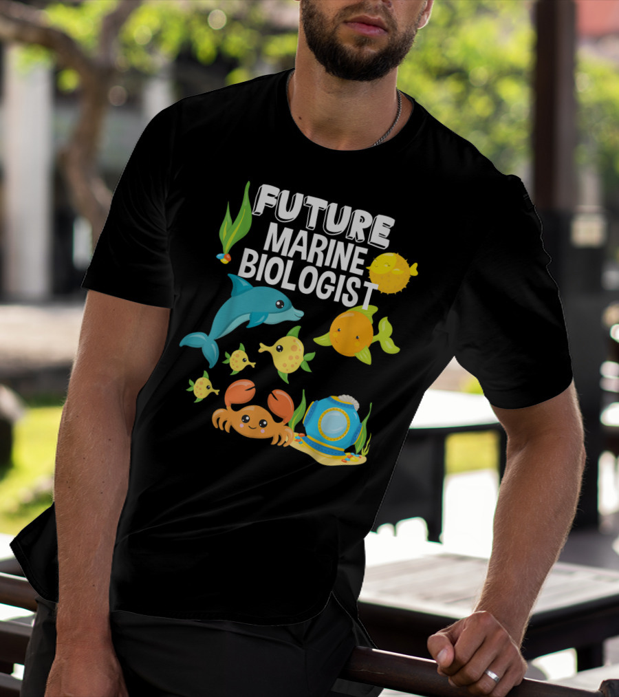 Future Marine Biologist Sea Lover Fish Sharks Ocean Adventure T-Shirt
