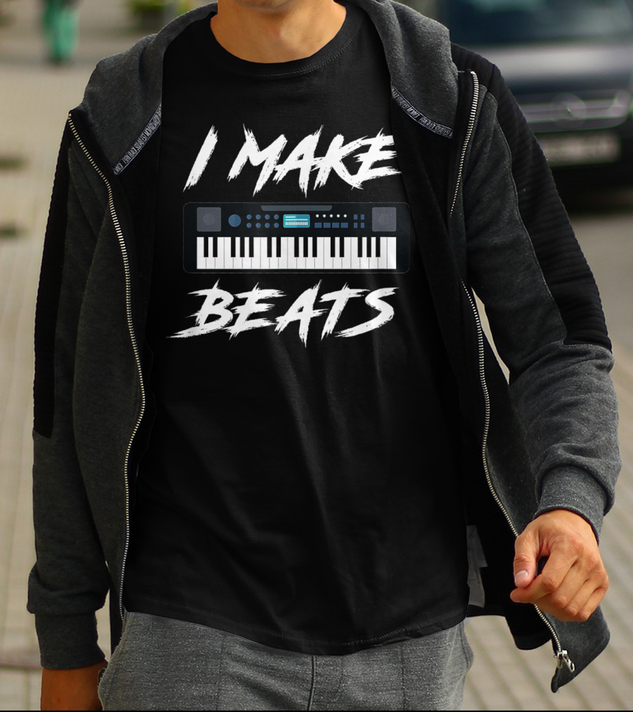 I Make Beats Keyboard DJ Audio Music Producer T-Shirt