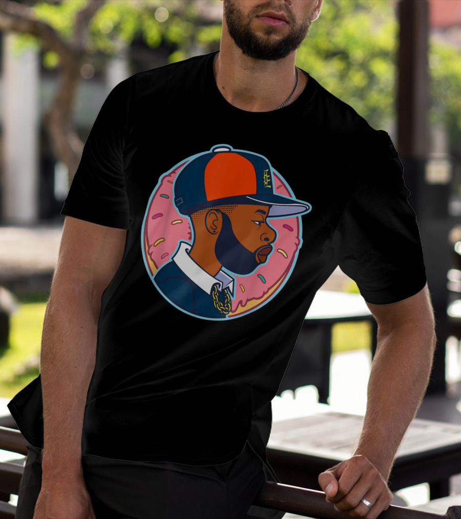 Donut Boy Sprinkles Profile With Baseball Cap T-Shirt