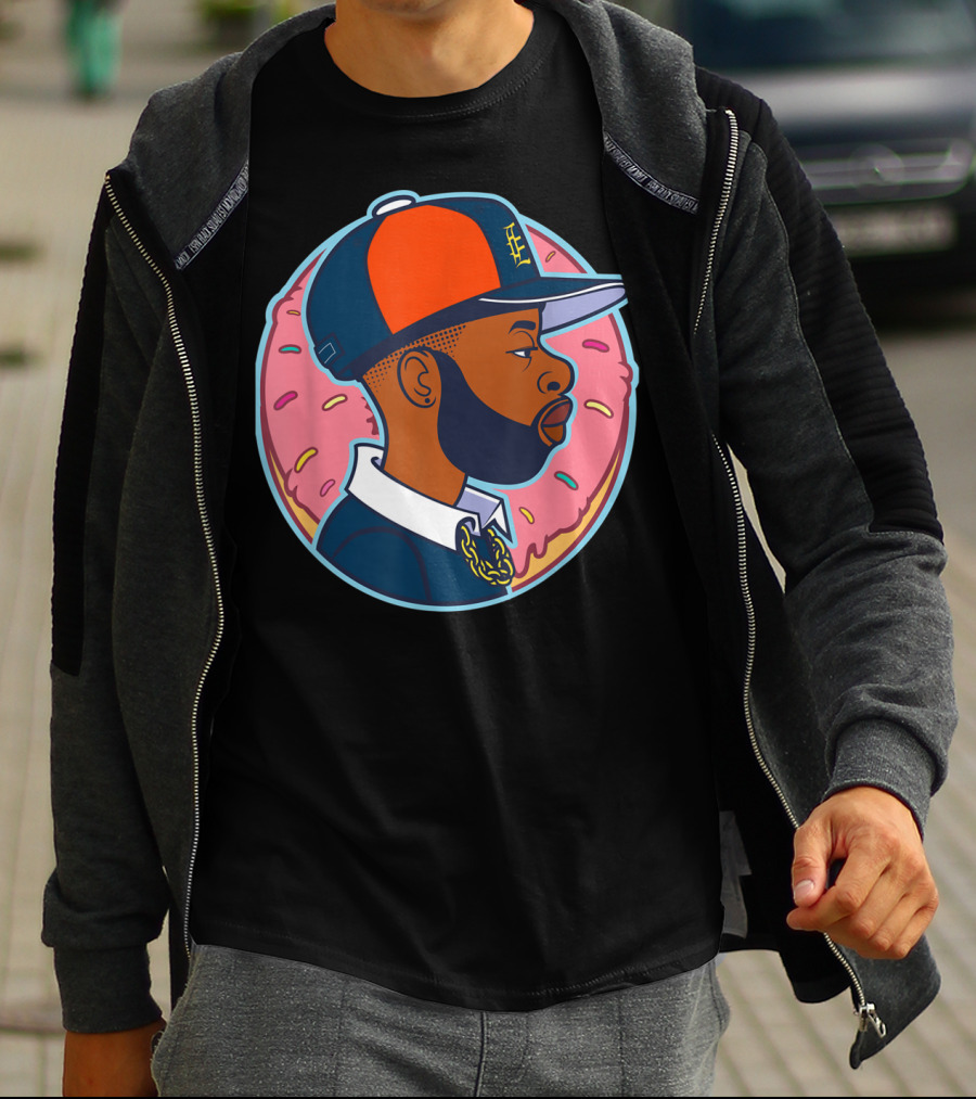 Donut Boy Sprinkles Profile With Baseball Cap T-Shirt