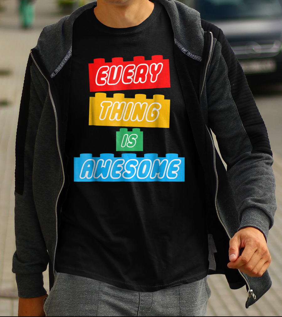 Everything Is Awesome LEGO Inspired Blocks T-Shirt