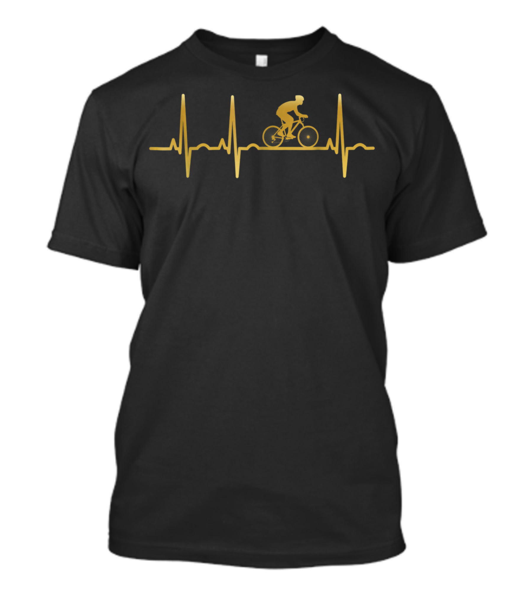 Evolution EKG Heartbeat Bicycle Cyclist Cycle Cycl T-Shirt