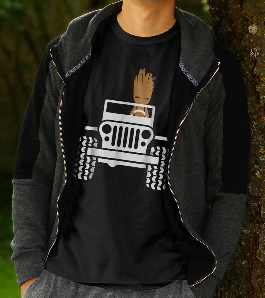 Baby Drive Jeeps Groot Funny Distress T-Shirt
