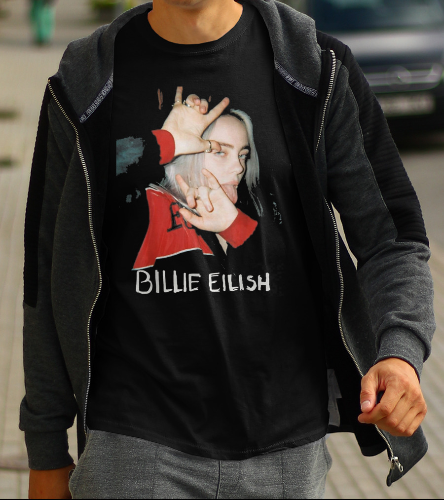 BILLIE EILISH Photo With Hand Sign T-Shirt
