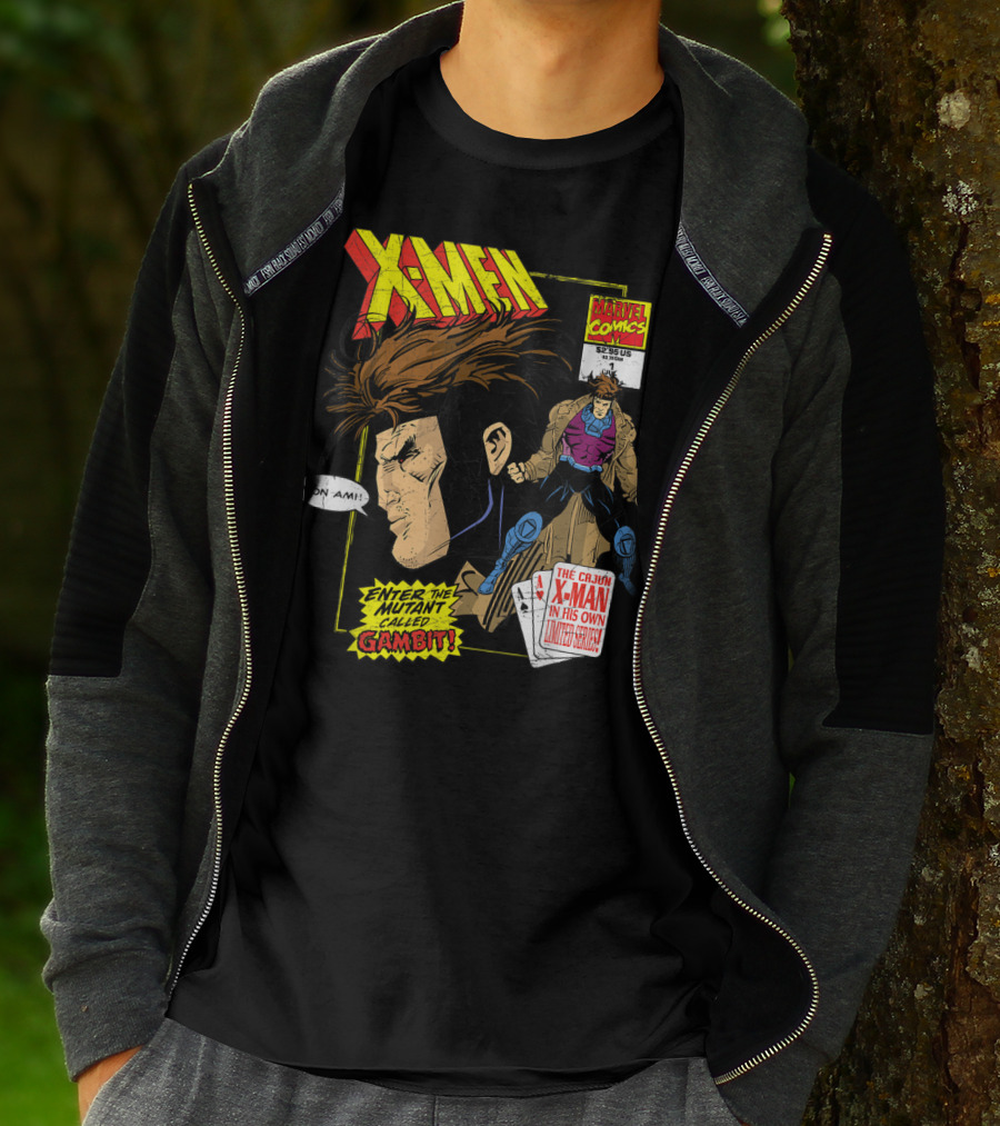 Marvel X-Men Comics Enter The Mutant Gambit Cajun Remy LeBeau Mon Ami T-Shirt