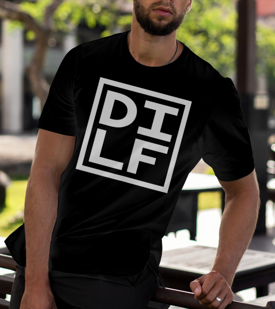 DILF Dad Square Minimal T-Shirt