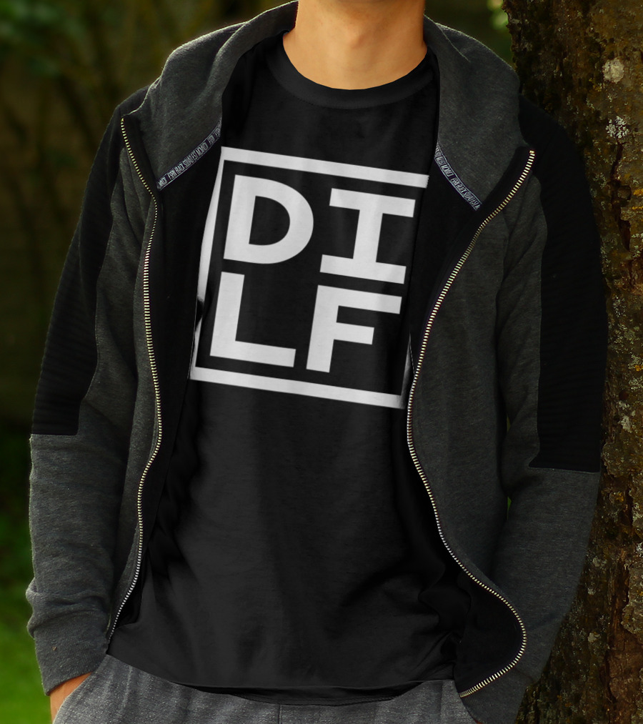 DILF Dad Square Minimal T-Shirt