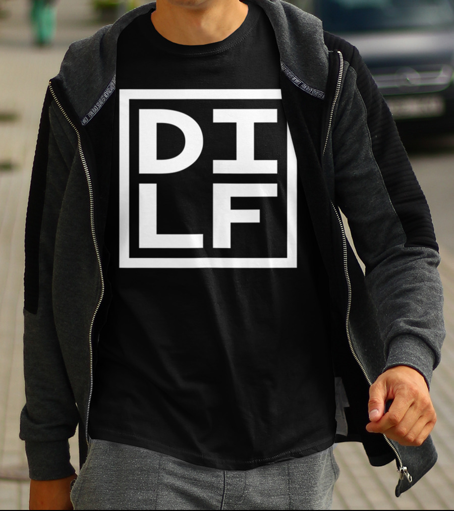 DILF Dad Square Minimal T-Shirt