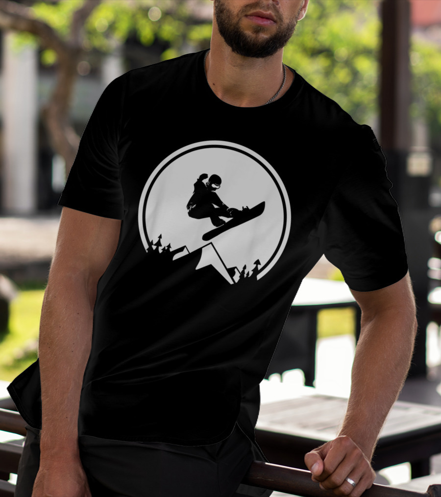 Snowboard Snowboarding Big Air Silhouette Mountain Jump T-Shirt