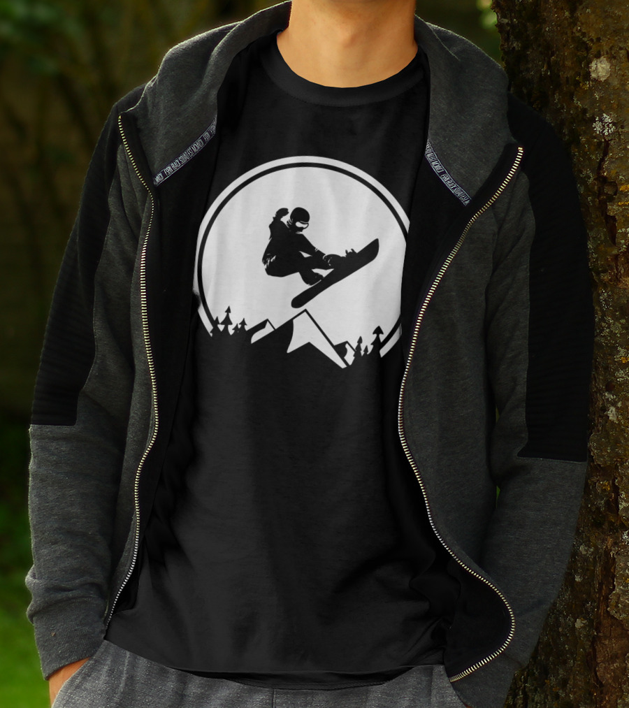 Snowboard Snowboarding Big Air Silhouette Mountain Jump T-Shirt