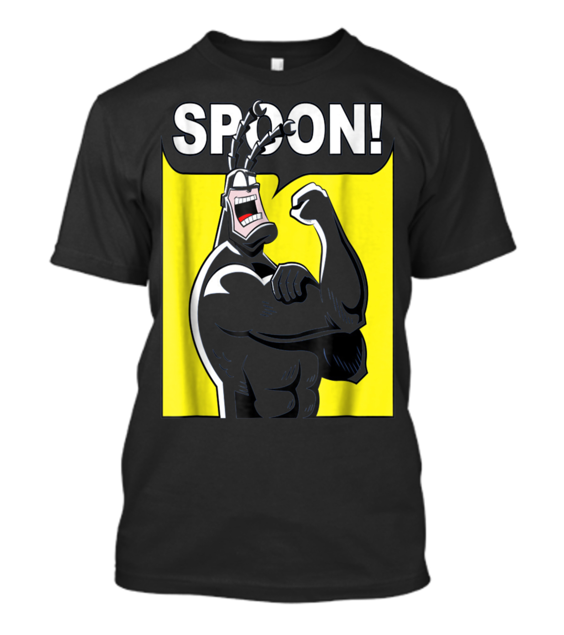 SPOON Tick Character Shouting Classic Comic T-Shirt