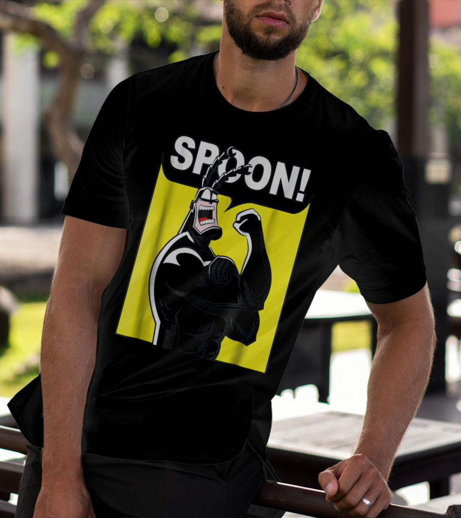 SPOON Tick Character Shouting Classic Comic T-Shirt