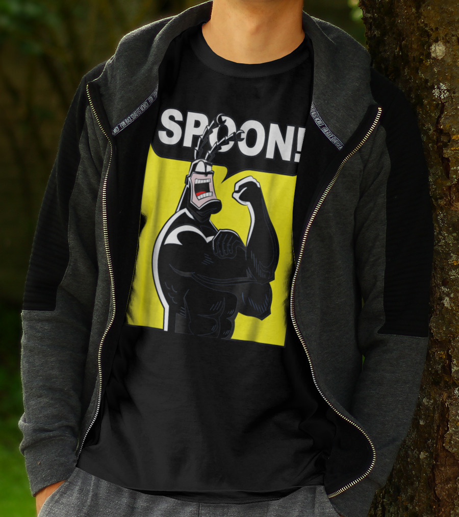 SPOON Tick Character Shouting Classic Comic T-Shirt