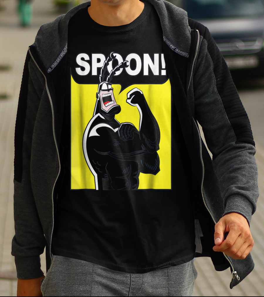 SPOON Tick Character Shouting Classic Comic T-Shirt