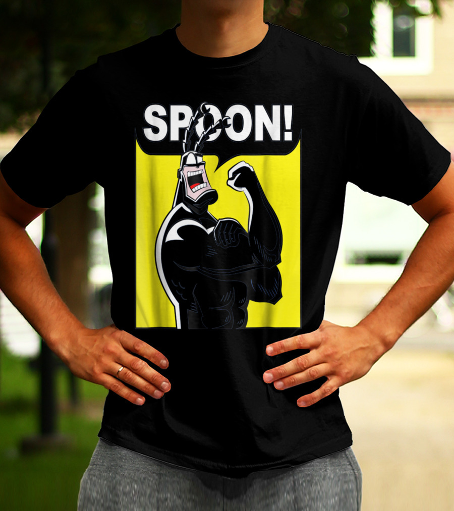 SPOON Tick Character Shouting Classic Comic T-Shirt
