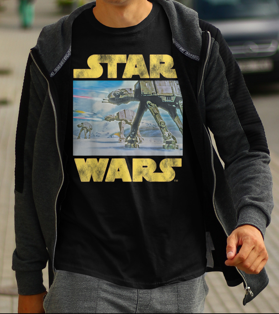 Star Wars Vintage Imperial AT-AT Battle Of Hoth Scene T-Shirt