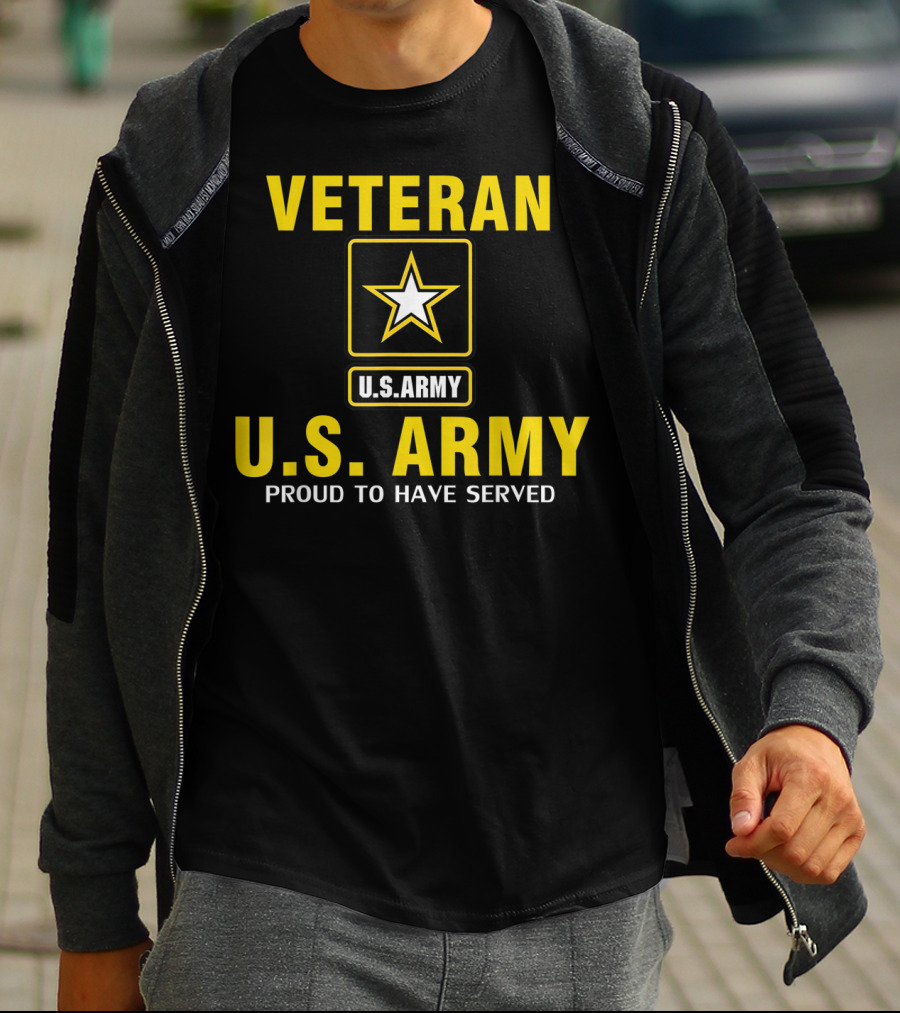 Veteran U.S. Army Proud To Have Served Star Emblem T-Shirt