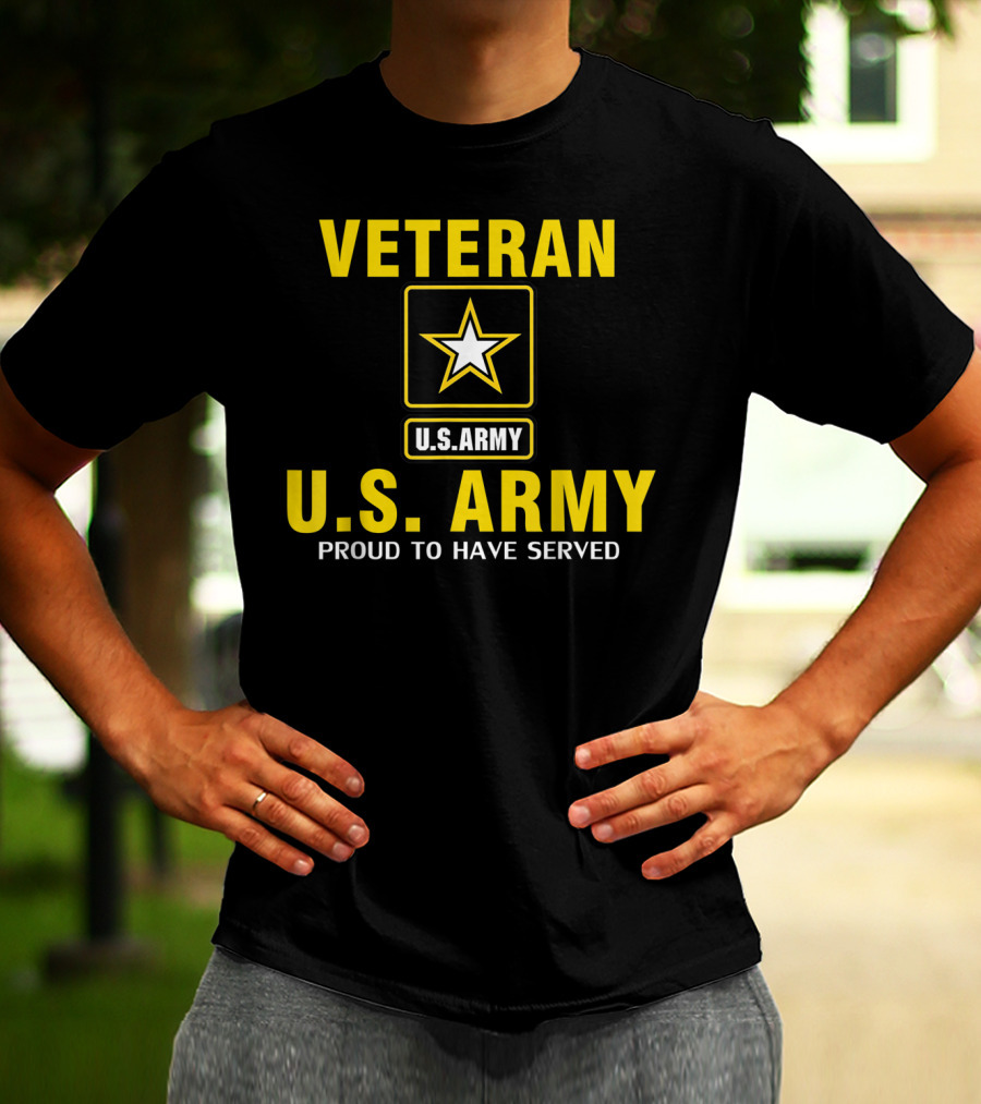 Veteran U.S. Army Proud To Have Served Star Emblem T-Shirt
