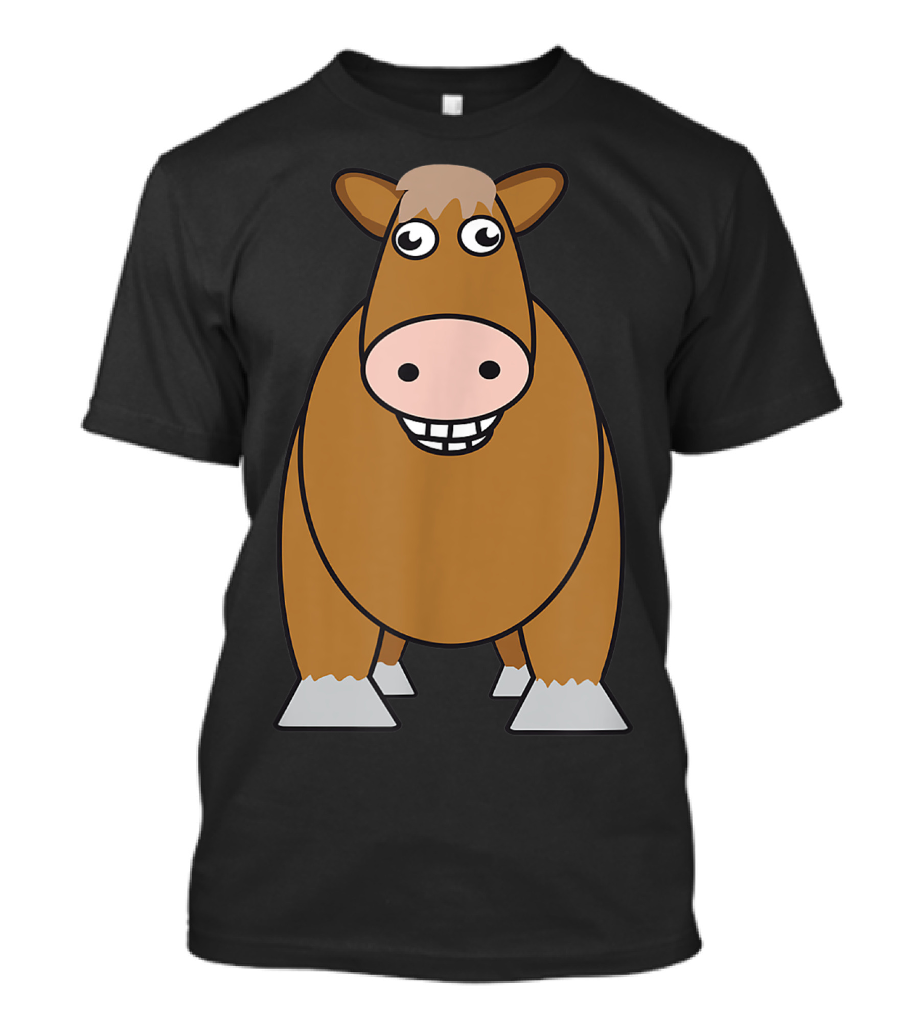 Goofy Cartoon Horse With Big Eyes And Smile T-Shirt