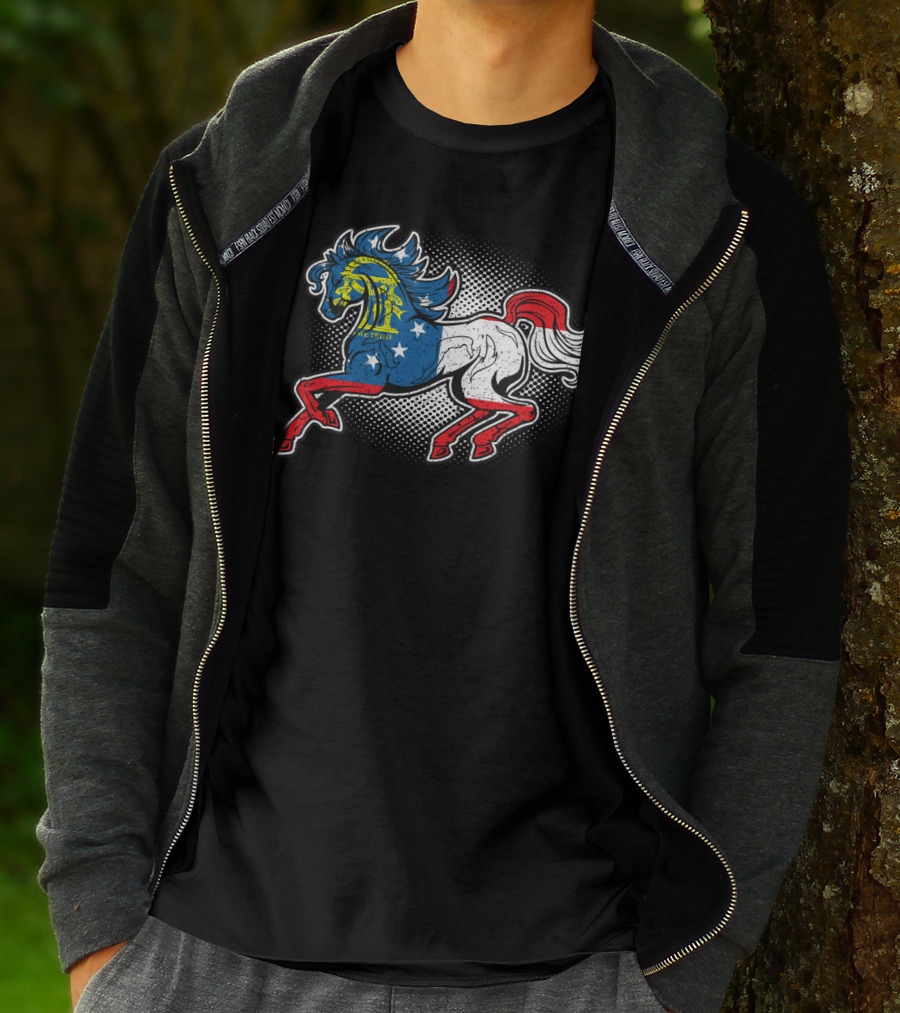 Georgia State Flag Horse T-Shirt