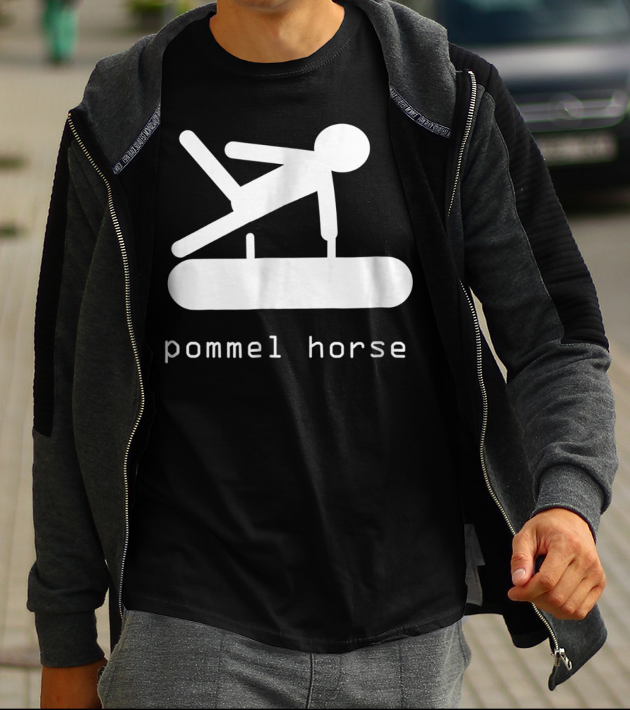 Gipsys Men Gymnastics Pommel Horse Event Stick Figure T-Shirt