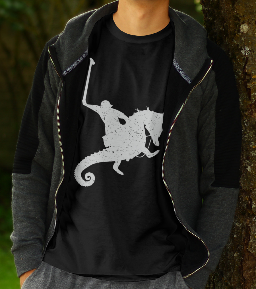 Funny Cute Water Polo Sea Horse Rider T-Shirt