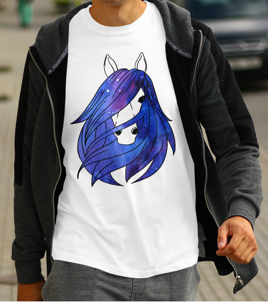 Galaxy Horse Mystical Equestrian For Girls With Starry Mane T-Shirt