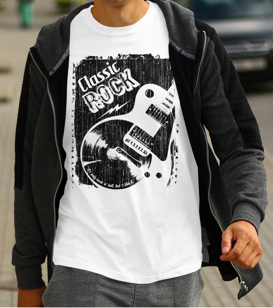 Classic Rock Guitar Vinyl Record Grunge T-Shirt