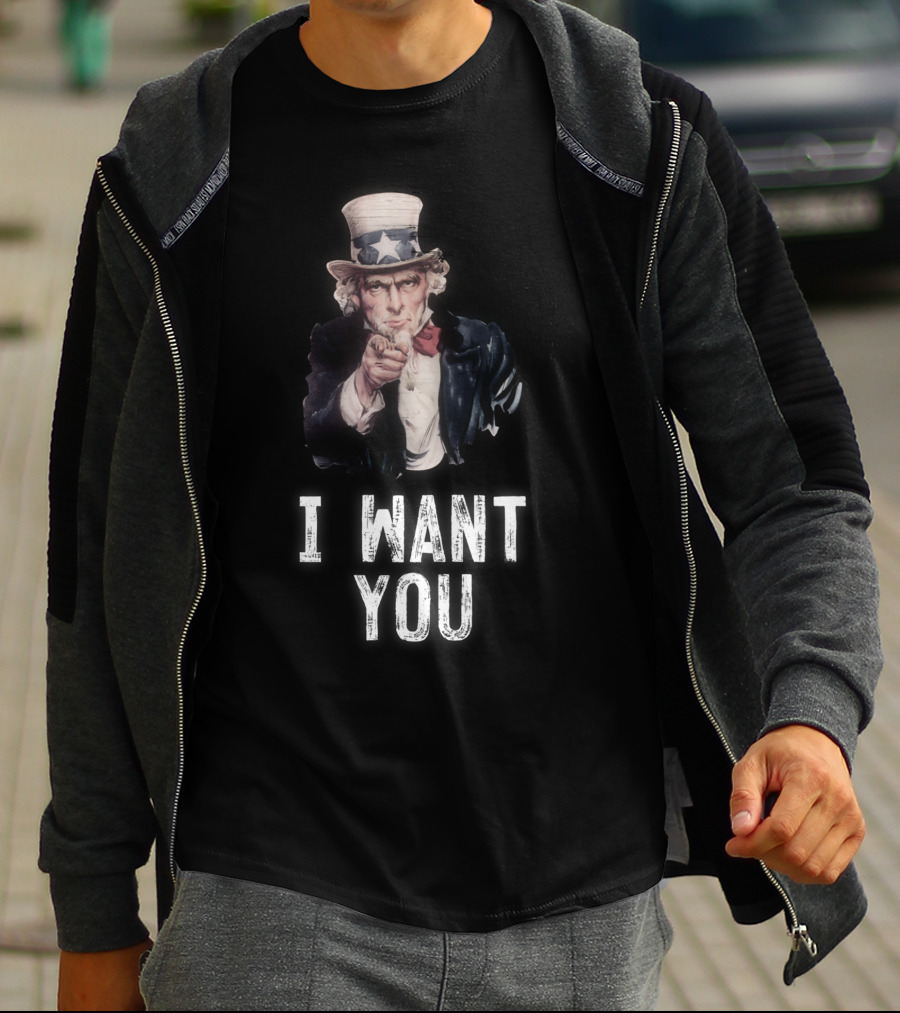 Uncle Sam I Want You Classic Funny American T-Shirt