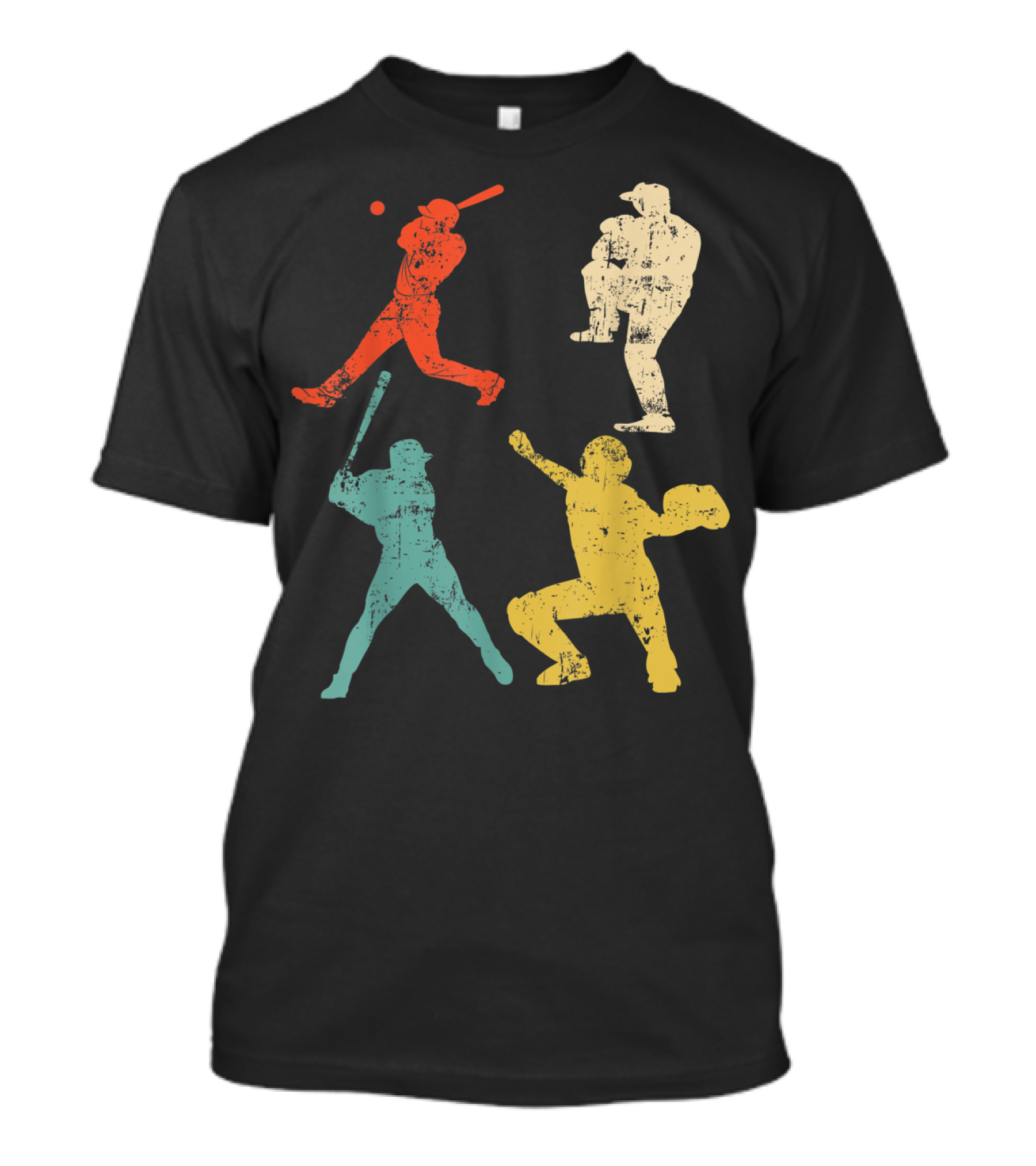 Retro 70s 80s Softball Player T-Shirt