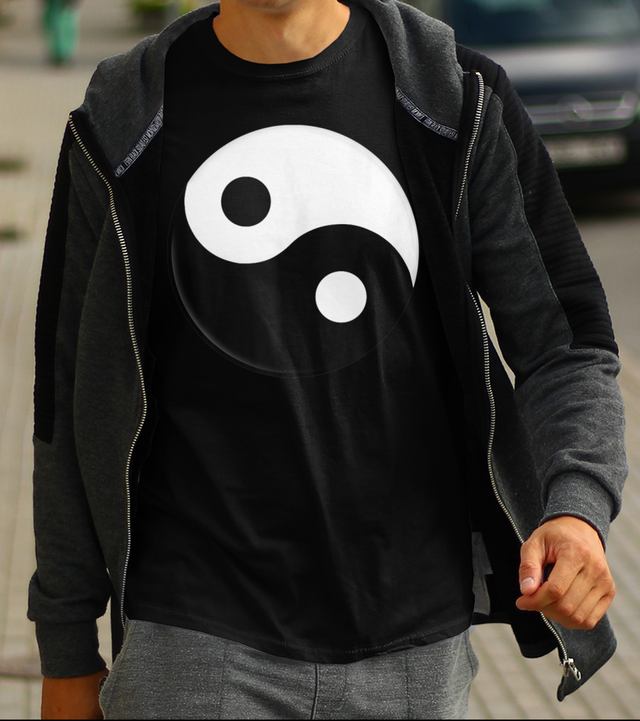 Classic Yin Yang Symbol Black White Yoga Harmony F1 T-Shirt