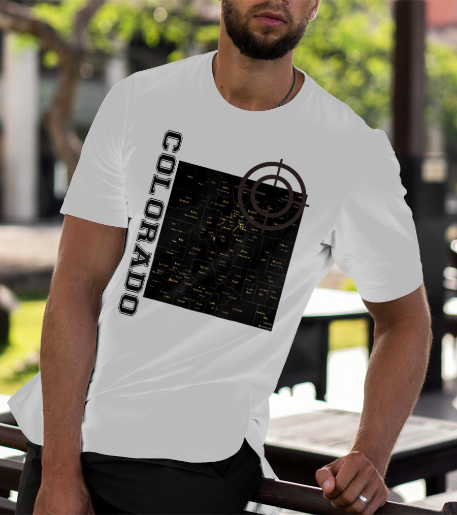 Colorado Maps With Classic Style And Fun Elements T-Shirt