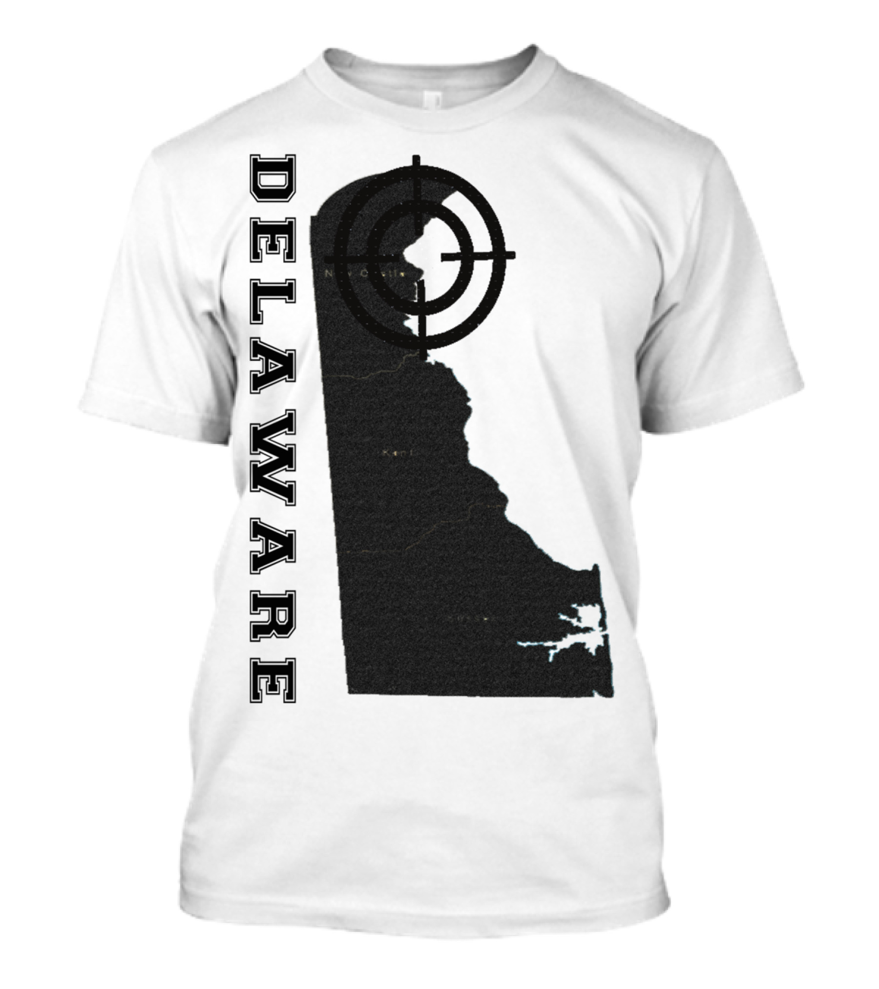 Delaware Maps Vintage Classic Style With Compass Target T-Shirt